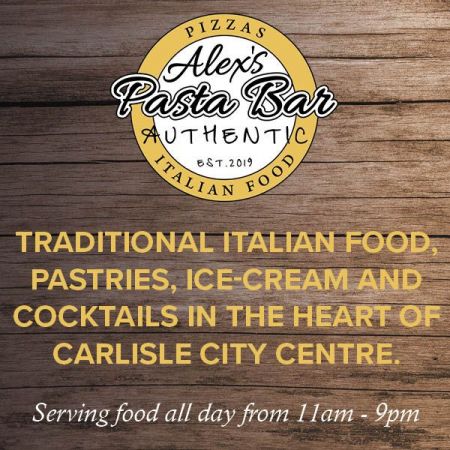 Things to do in Carlisle visit Alex's Pasta Bar