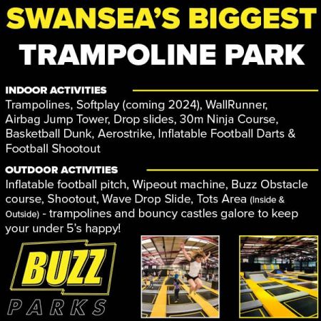 Things to do in Swansea visit BUZZ Trampoline Park