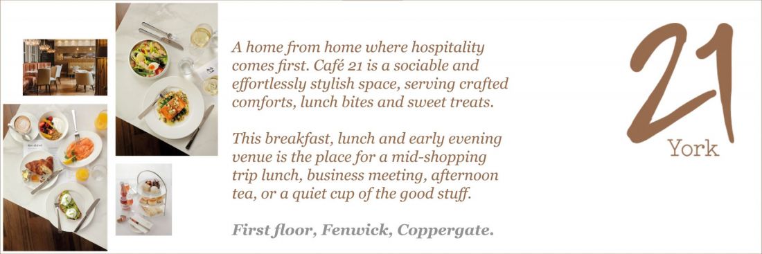 Things to do in York visit Cafe 21 York