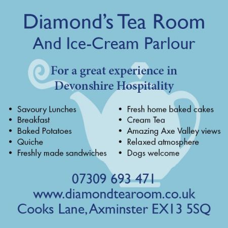 Things to do in Axminster & Seaton visit Diamonds Tea Room