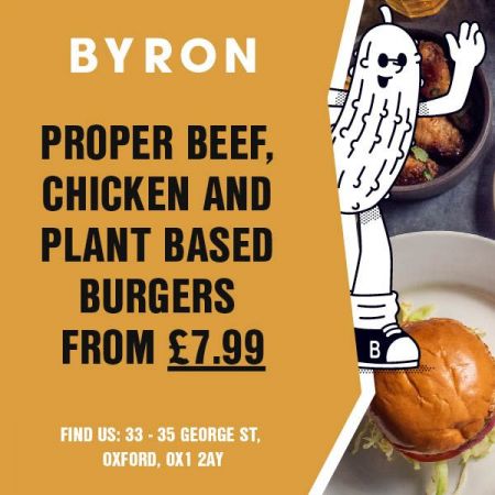 Things to do in Oxford visit Byron Burger