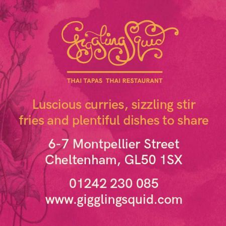 Things to do in Cheltenham visit Giggling Squid