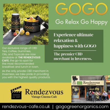 Things to do in Inverness visit The Rendezvous Cafe & GoGo Green Organics