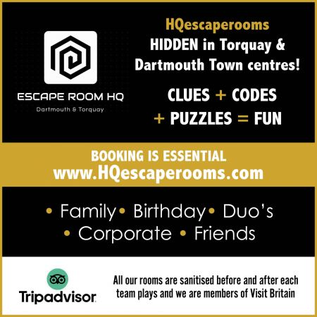 Things to do in Dartmouth & Brixham visit HQ Escape Rooms