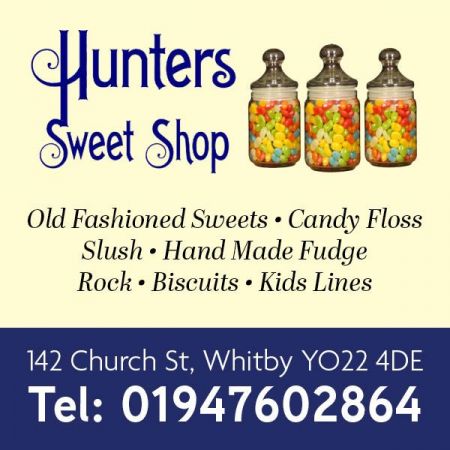 Things to do in Whitby visit Hunters Sweet Shop