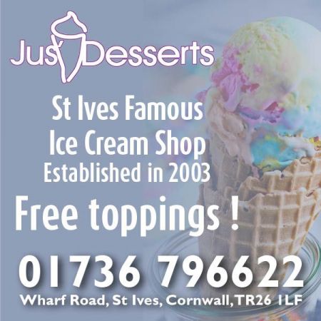 Things to do in St Ives visit Jus Desserts St Ives