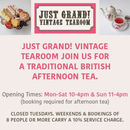 Things to do in Leeds visit Just Grand Vintage Tearoom