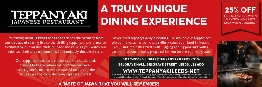 Things to do in Leeds visit Teppanyaki Restaurant