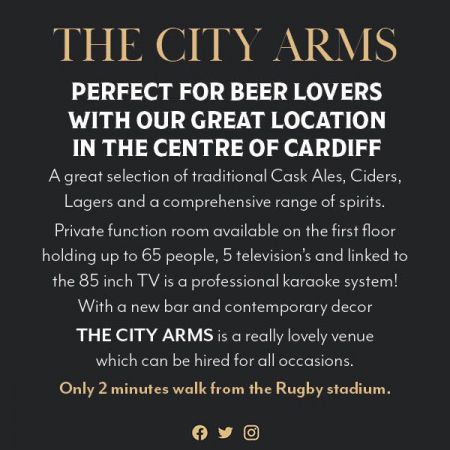 Things to do in Cardiff visit The City Arms