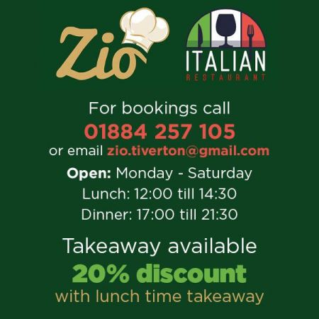 Things to do in Tiverton visit Zio Italian Restaurant